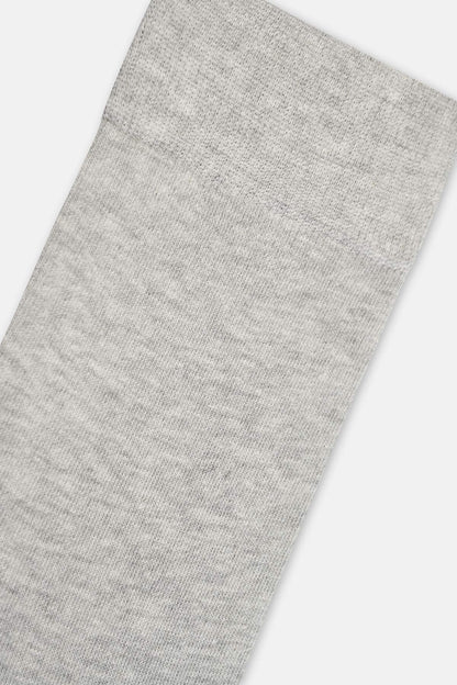 Gri Erkek Pamuklu Uzun Konç Çorap