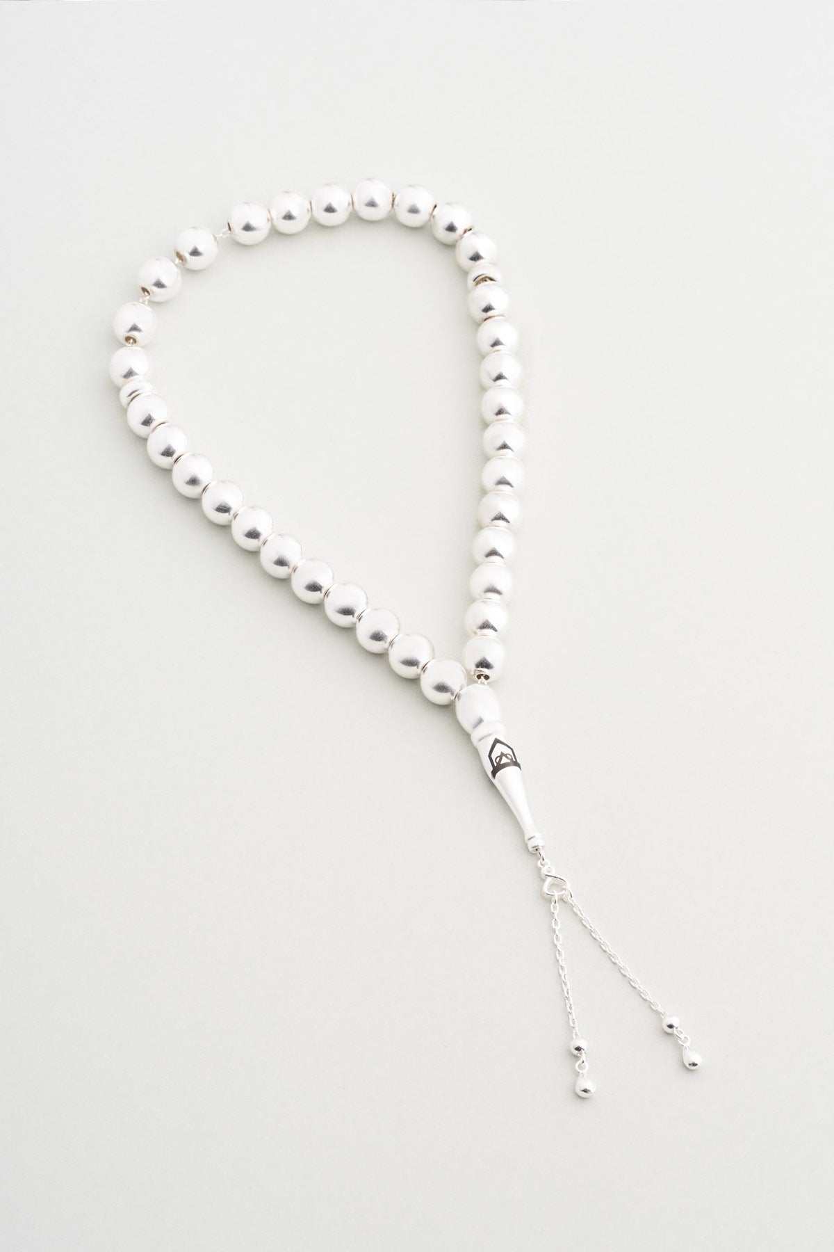 Modern Tasarım 21 Cm Gümüş Tesbih F57169999