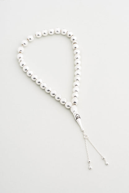 Modern Tasarım 21 Cm Gümüş Tesbih F57169999