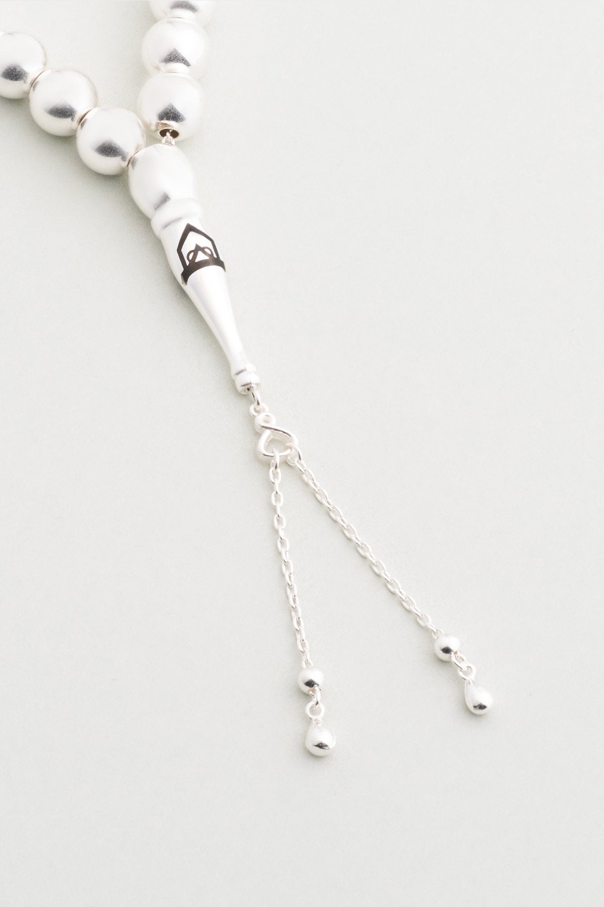 Modern Tasarım 21 Cm Gümüş Tesbih F57169999