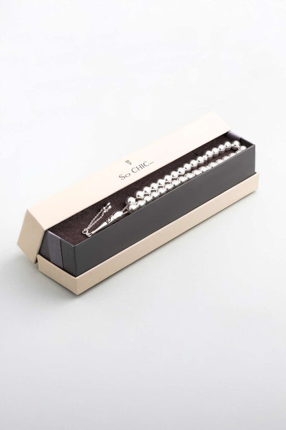 Modern Tasarım 21 Cm Gümüş Tesbih F57169999