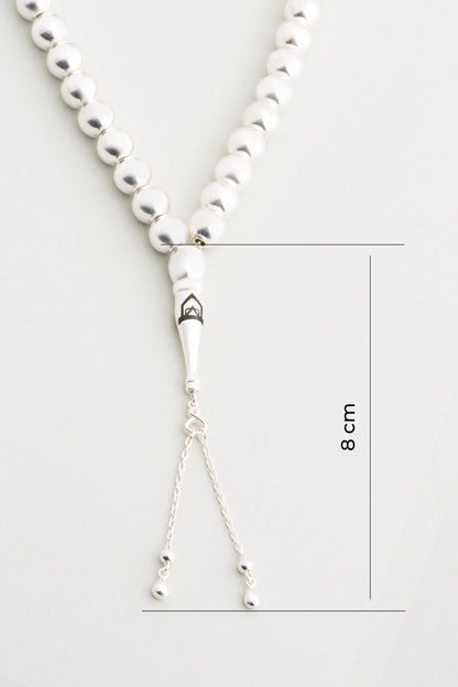 Modern Tasarım 21 Cm Gümüş Tesbih F57169999