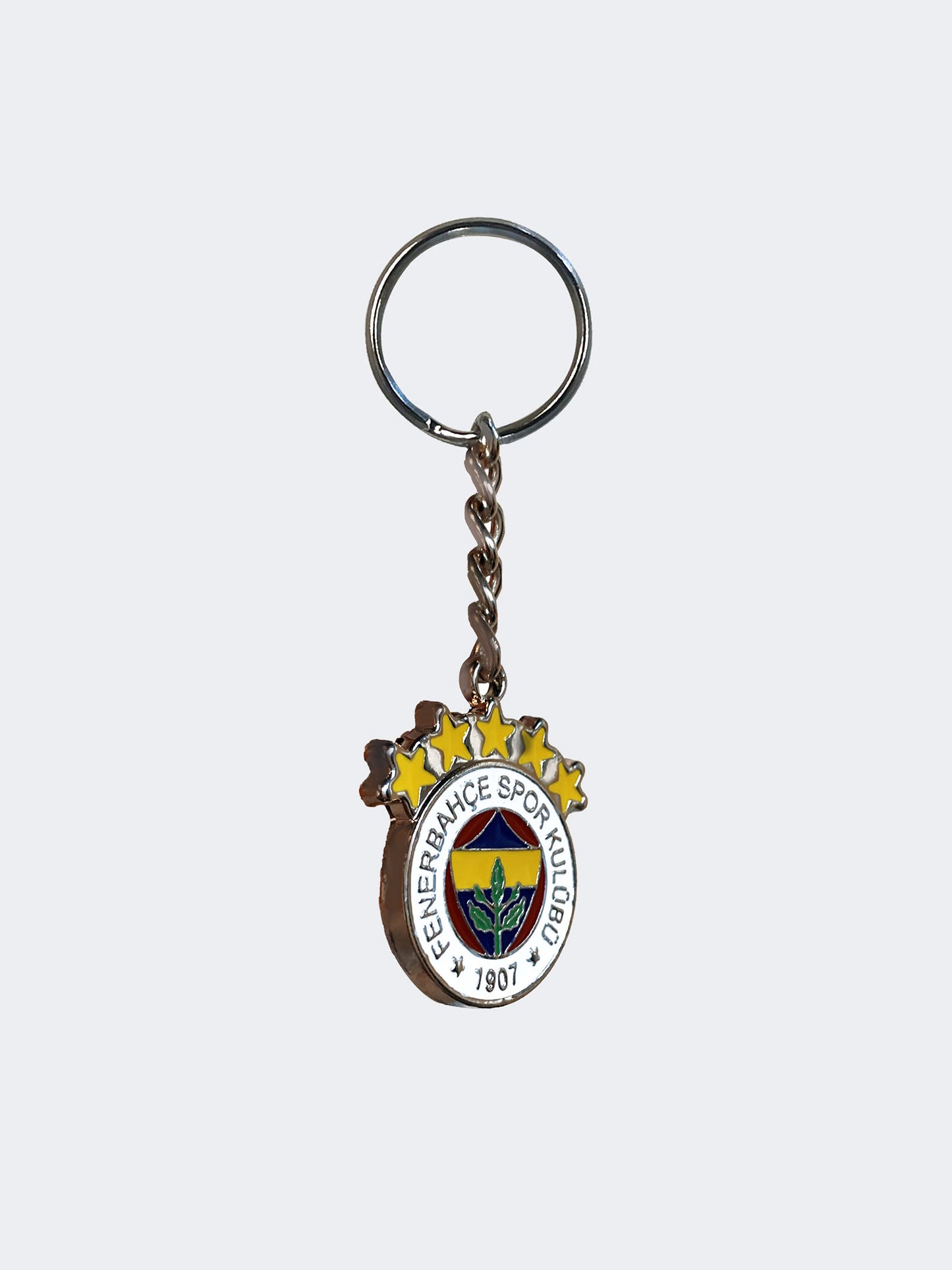 Fenerbahçe 5 Yıldız Logo Gümüş Anahtarlık