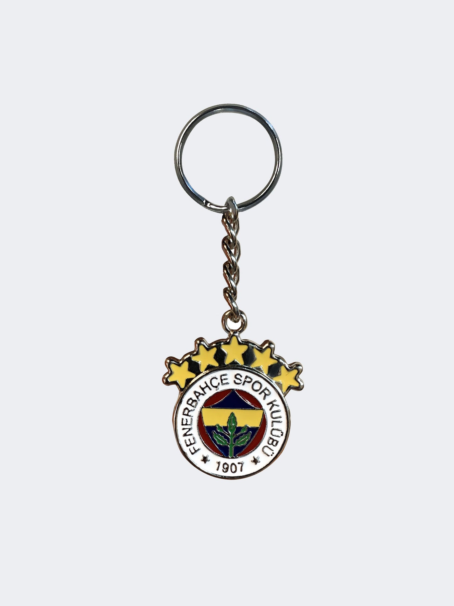 Fenerbahçe 5 Yıldız Logo Gümüş Anahtarlık