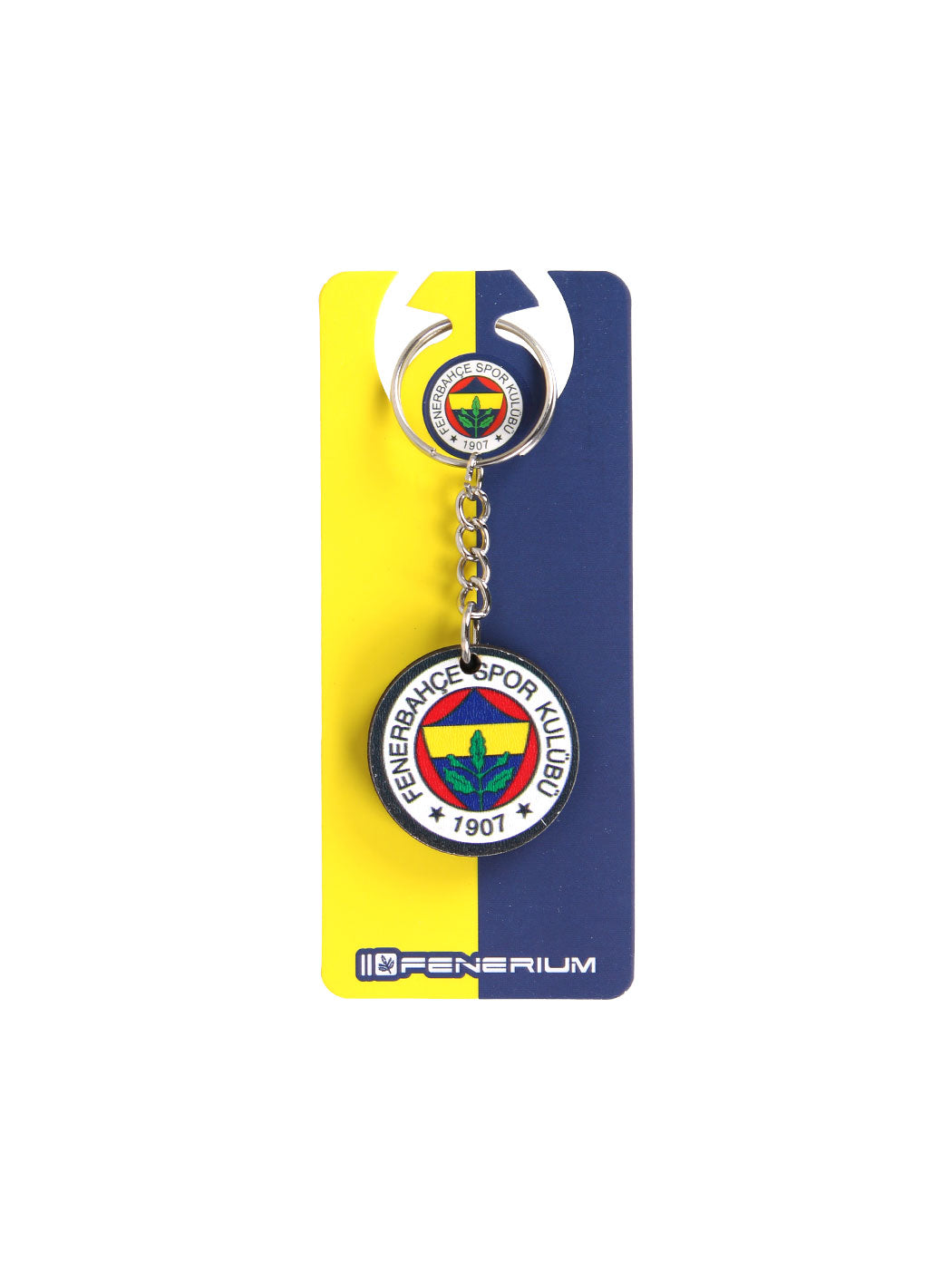 Fenerbahçe Sarı Lacivert 6 Renk Logolu Ahşap Anahtarlık