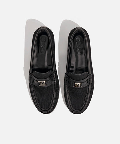 Metal Tokalı Monogram Jakarlı Makosen