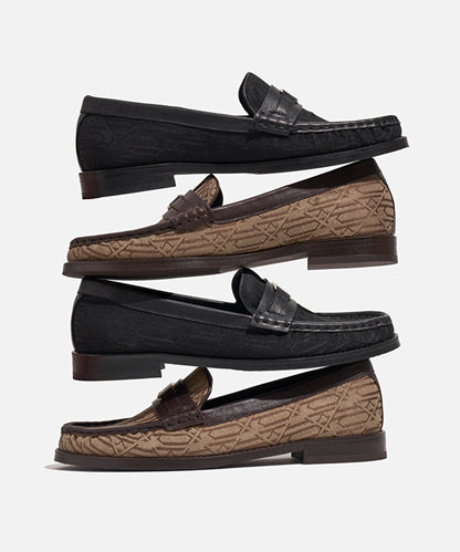 Metal Tokalı Monogram Jakarlı Makosen