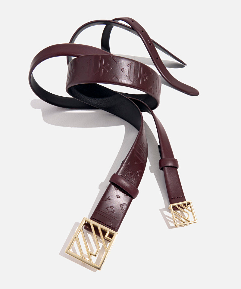 Monogram Tokalı Deri Kemer