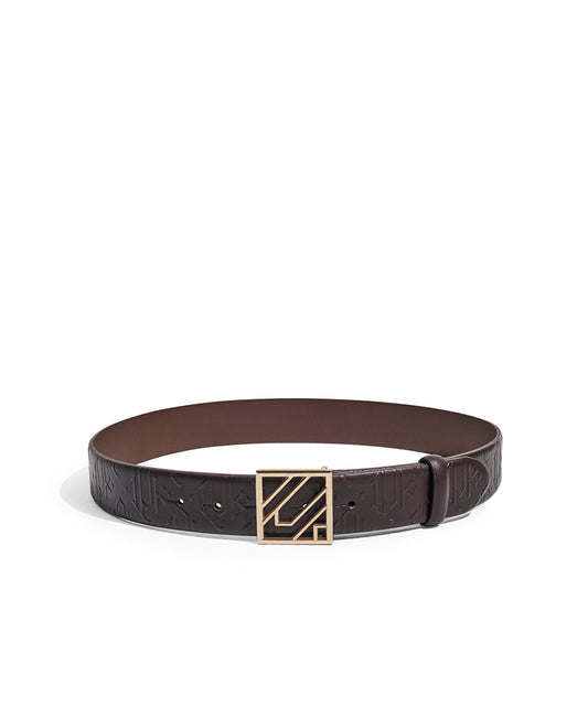 Monogram Tokalı Deri Kemer