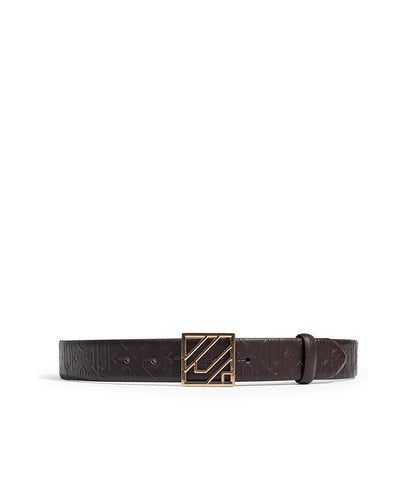 Monogram Tokalı Deri Kemer