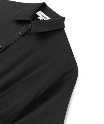 Büzgülü Gömlek Yaka Elbise