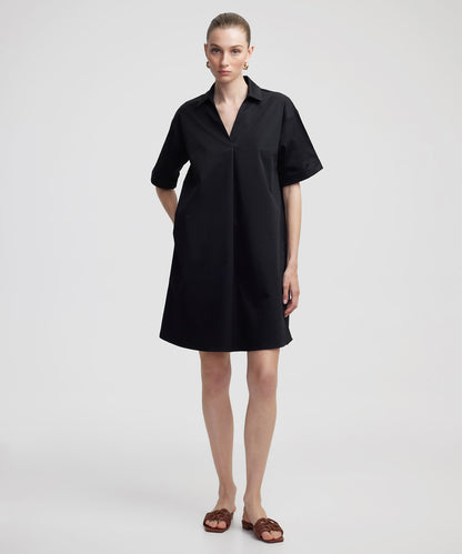 Gömlek Yaka Cepli Elbise