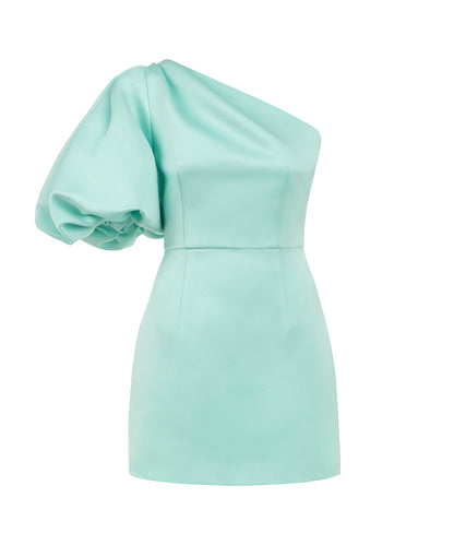 Asimetrik Balon Kol Elbise