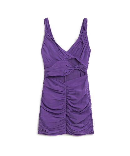 Drapeli Cutout Elbise