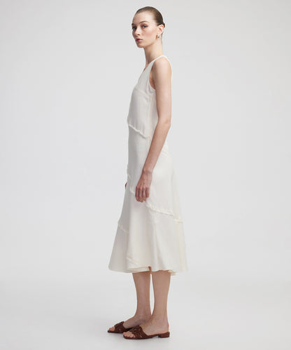 Püskül Şeritli Midi Elbise