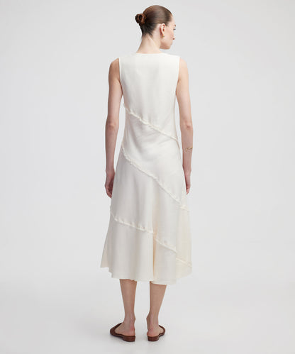 Püskül Şeritli Midi Elbise