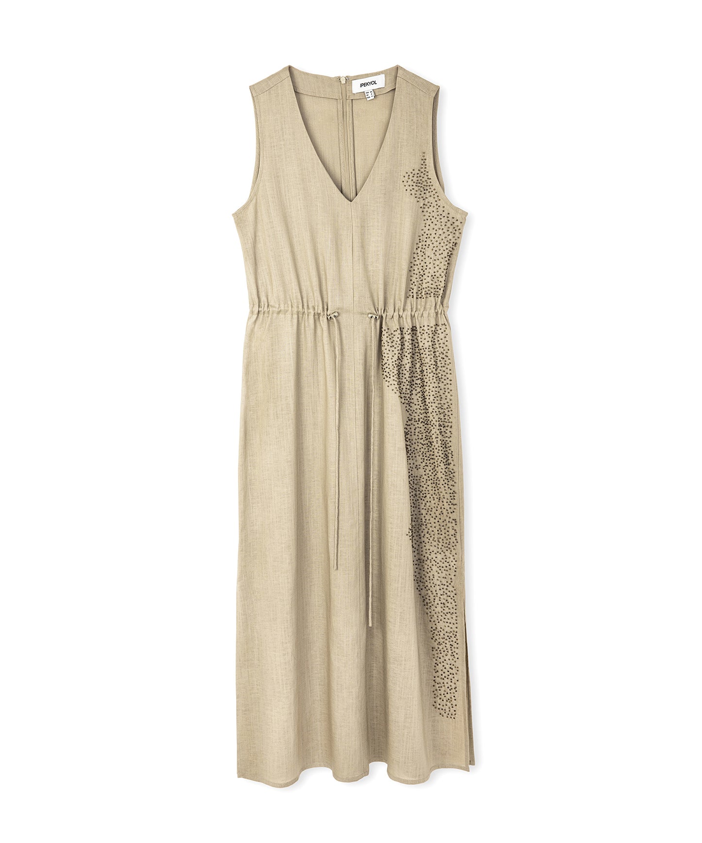 Işlemeli Midi Elbise