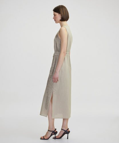 Işlemeli Midi Elbise