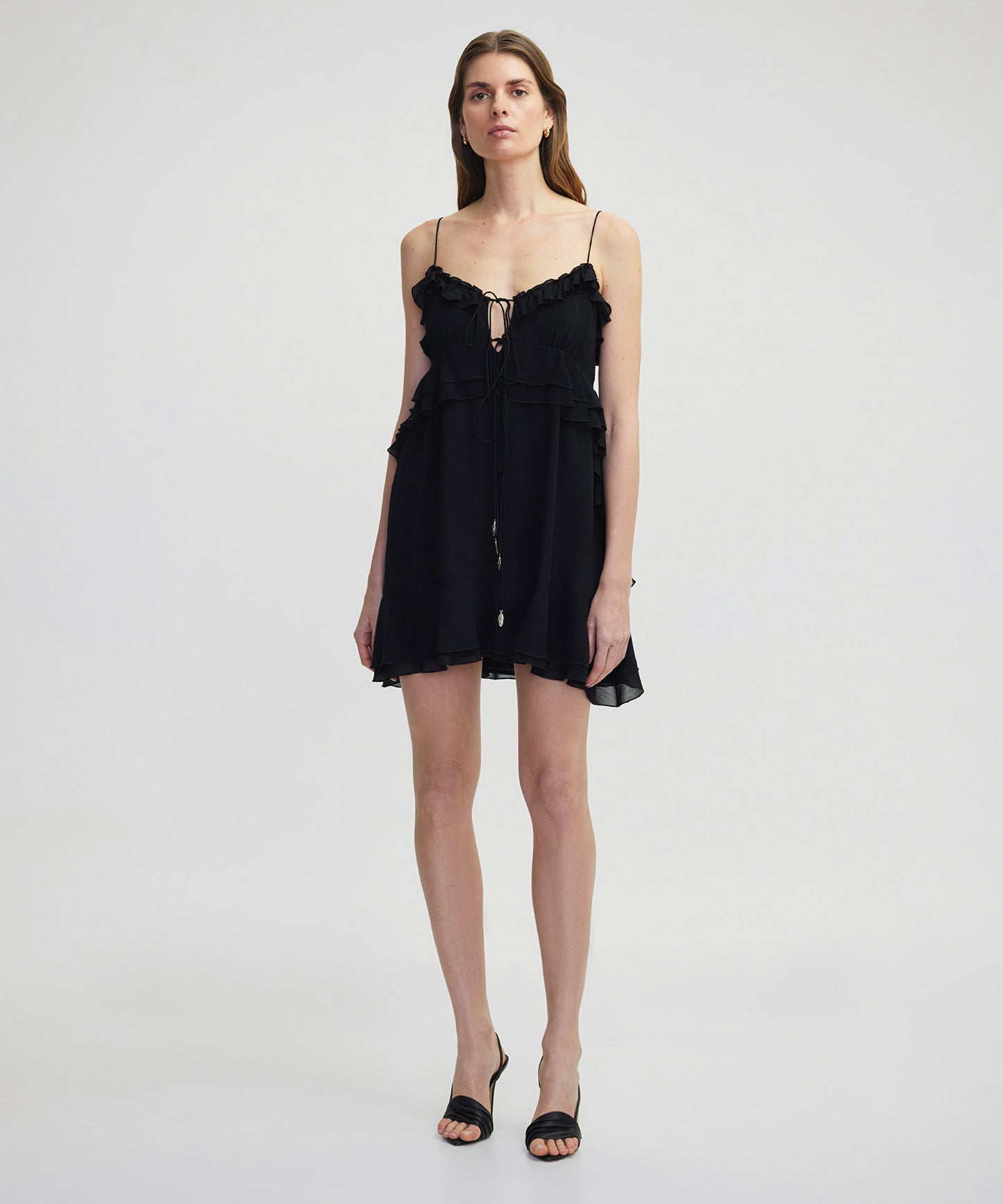 Fırfırlı Mini Elbise