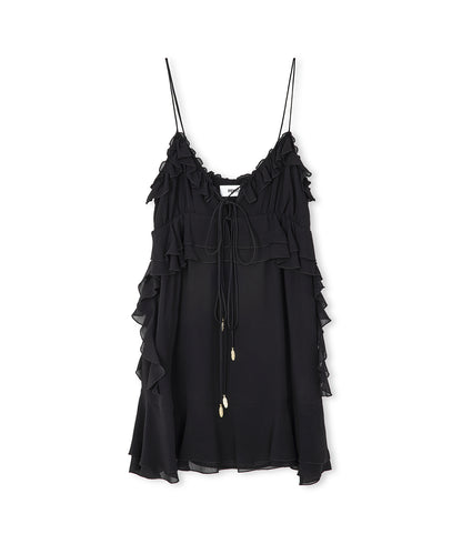 Fırfırlı Mini Elbise