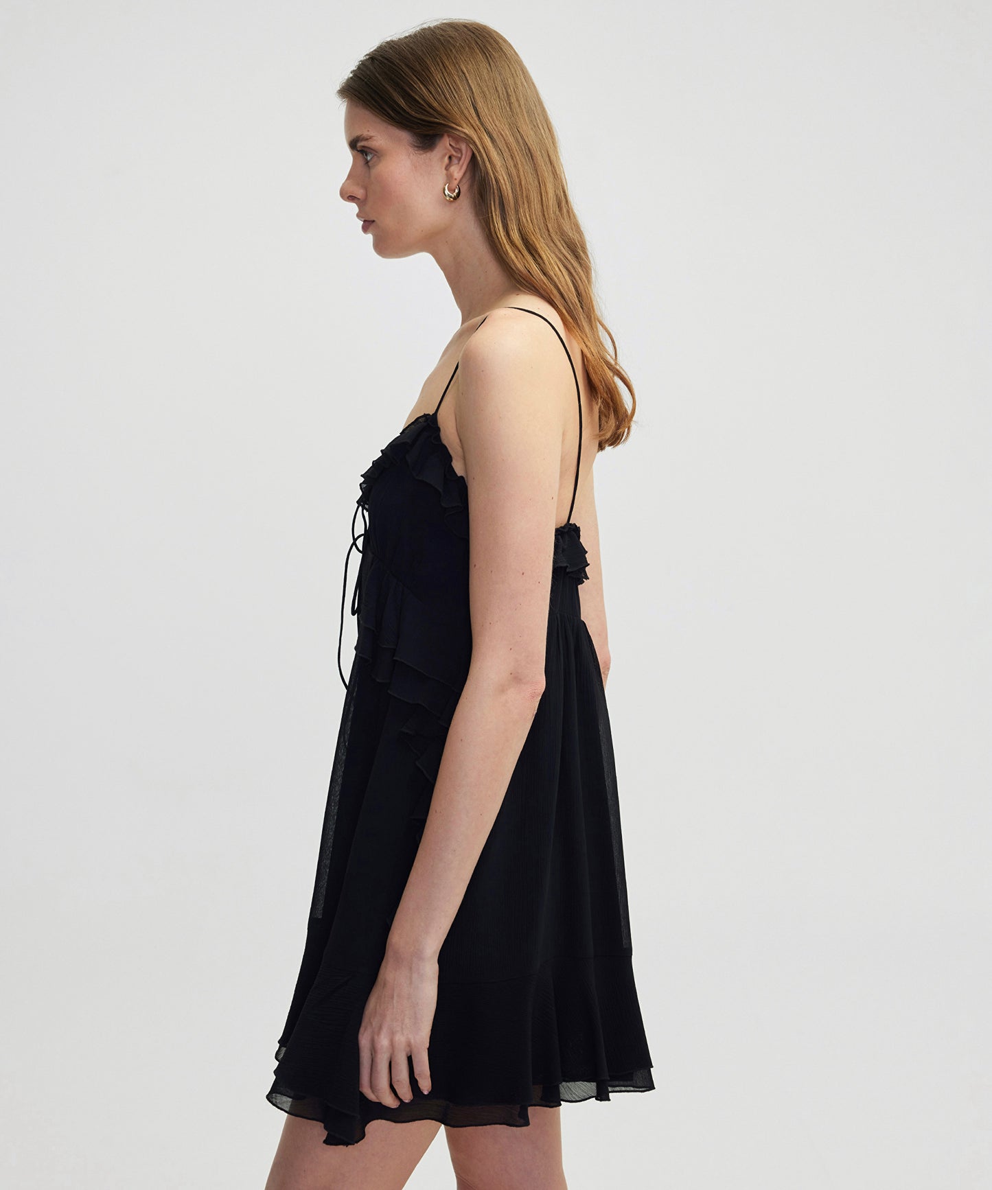 Fırfırlı Mini Elbise