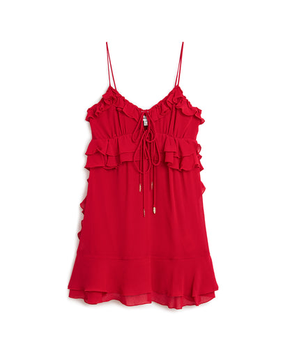 Fırfırlı Mini Elbise