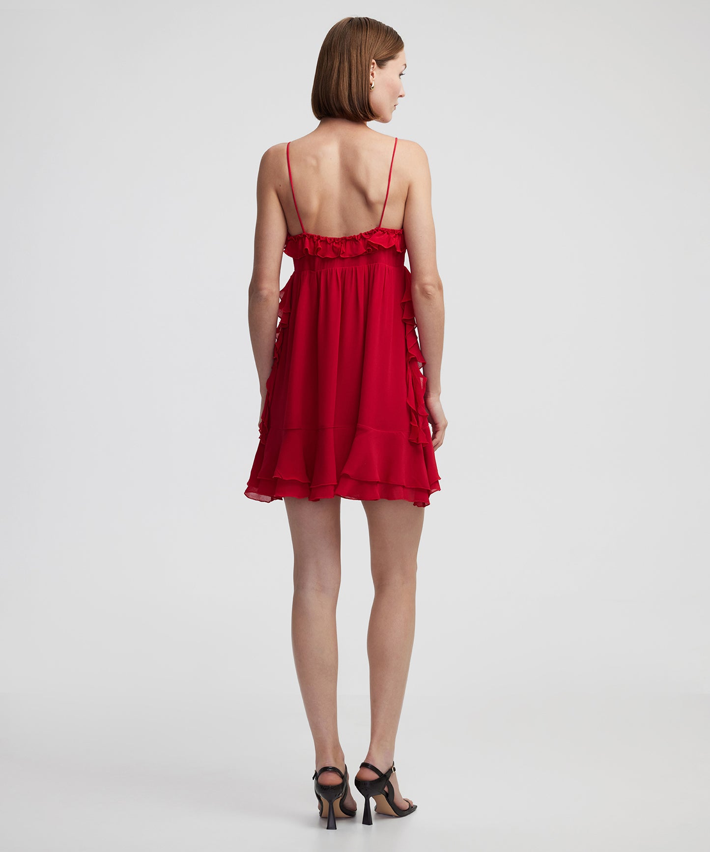 Fırfırlı Mini Elbise