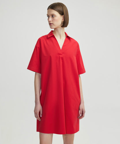 Gömlek Yaka Poplin Elbise