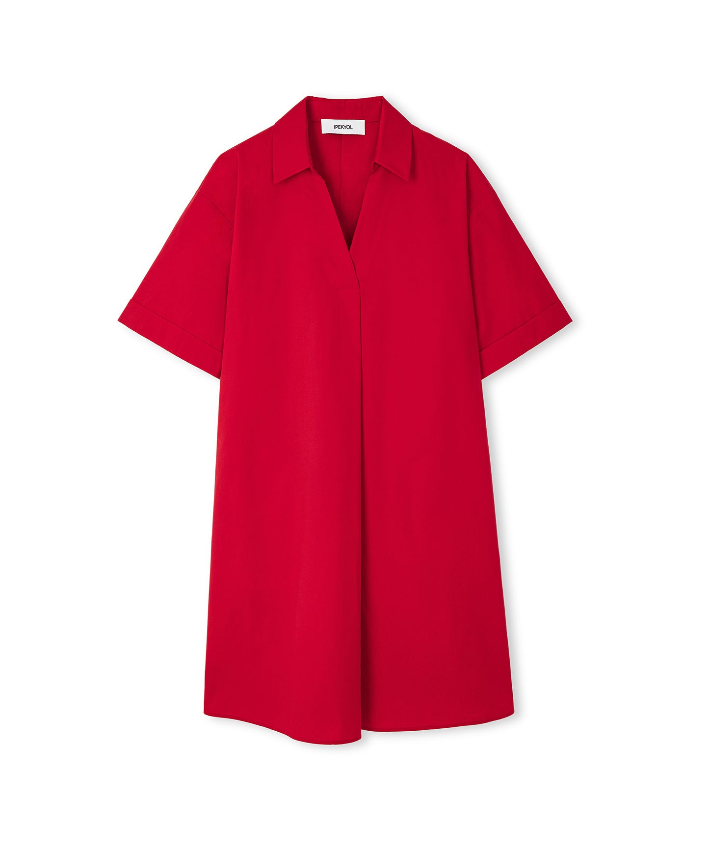 Gömlek Yaka Poplin Elbise