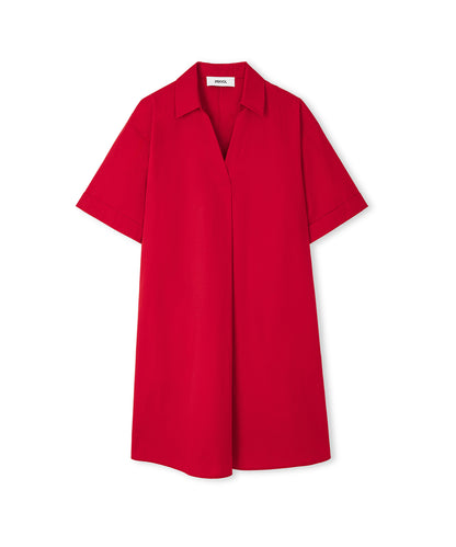 Gömlek Yaka Poplin Elbise