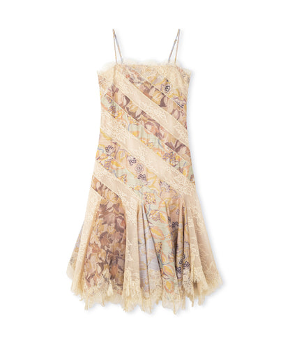 Desenli Dantel Mix Elbise