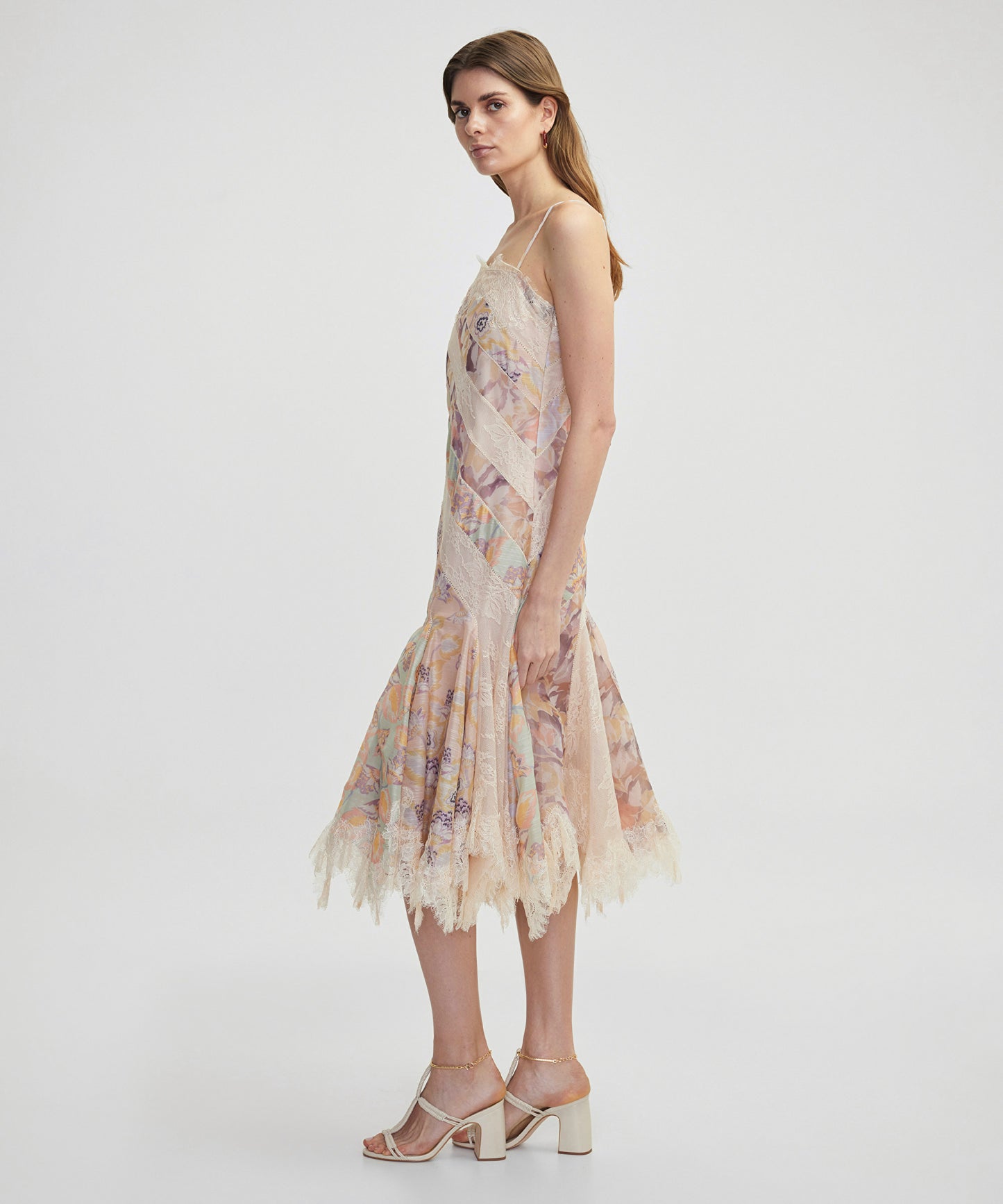 Desenli Dantel Mix Elbise