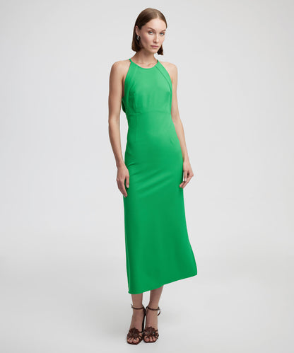 Halter Yaka Midi Elbise