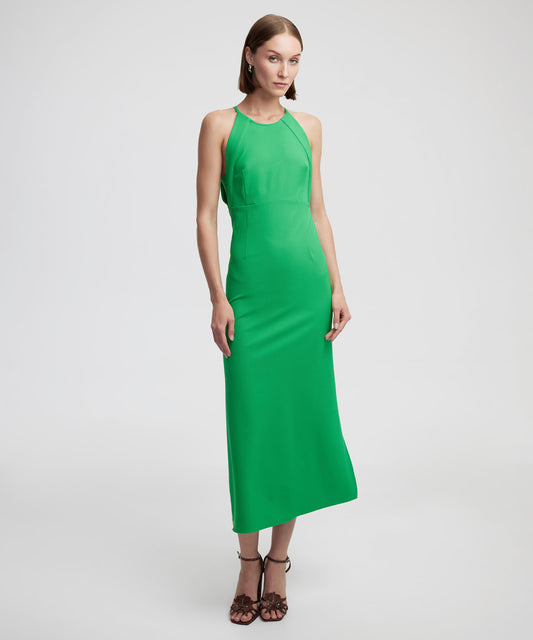 Halter Yaka Midi Elbise