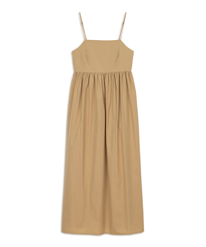 Büzgülü Poplin Elbise