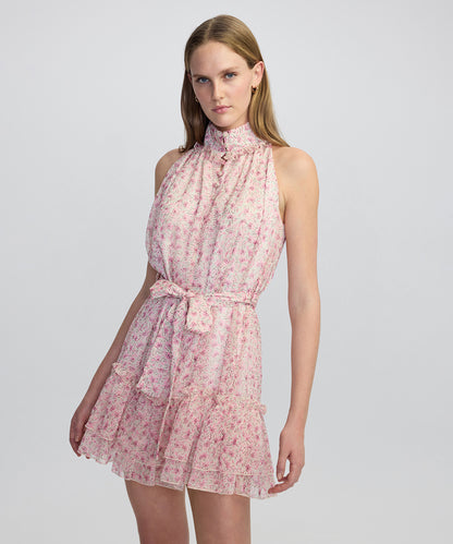 Çiçek Desen Şifon Elbise