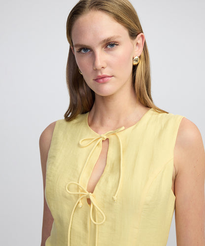 Çift Fiyonklu Mini Elbise