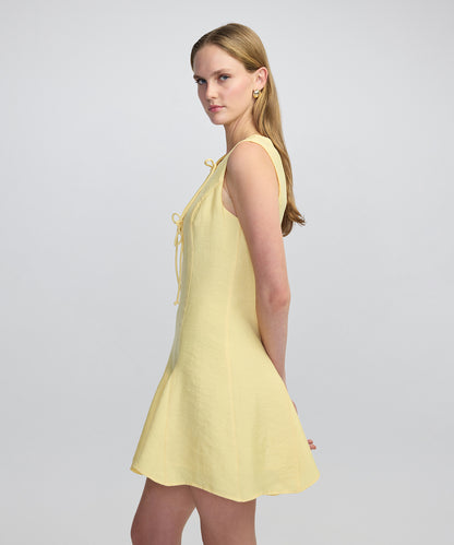 Çift Fiyonklu Mini Elbise