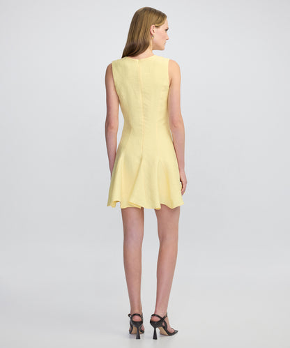 Çift Fiyonklu Mini Elbise