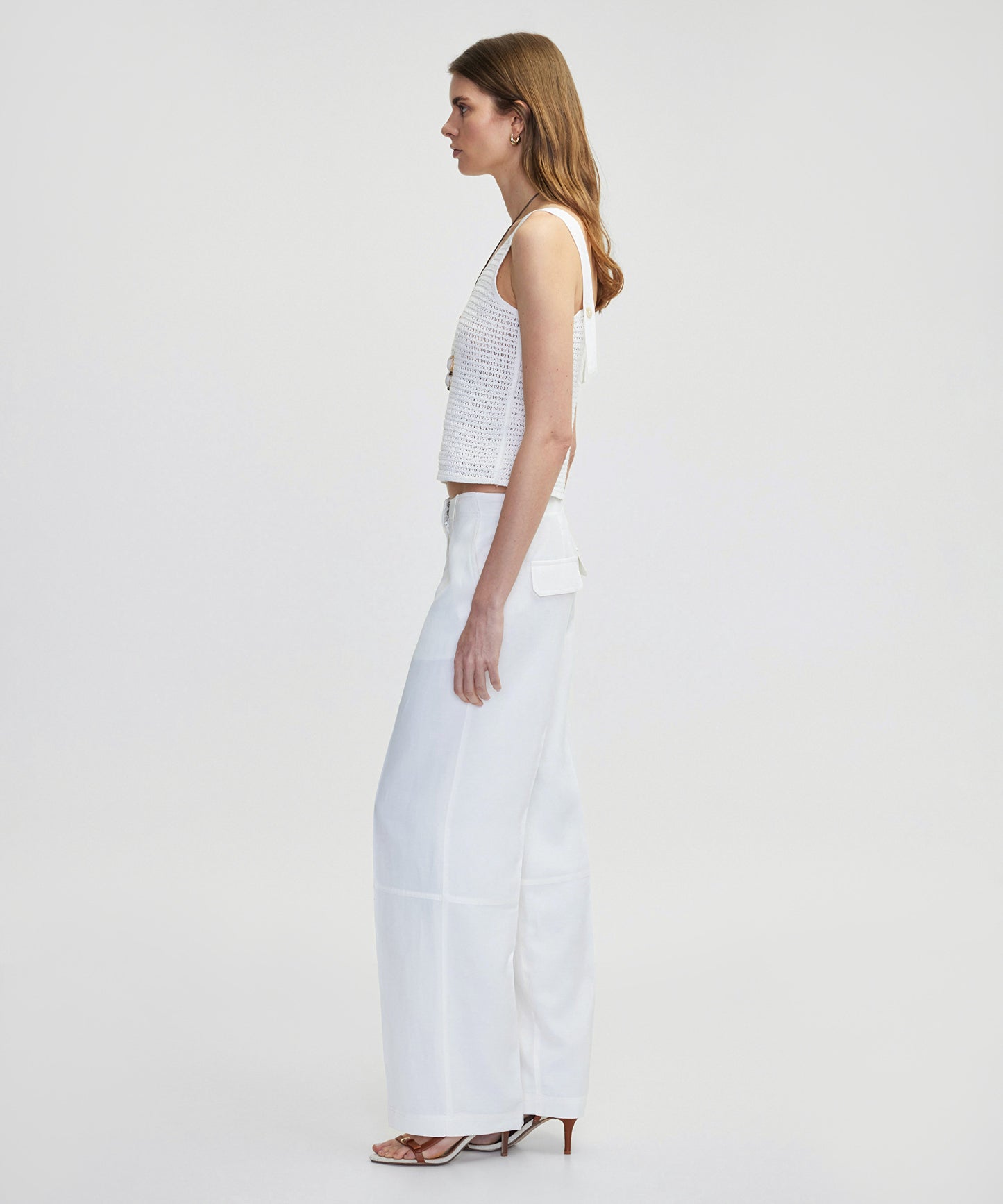 Keten Karışımlı Straight Fit Pantolon