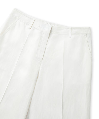 Keten Karışımlı Straight Fit Pantolon