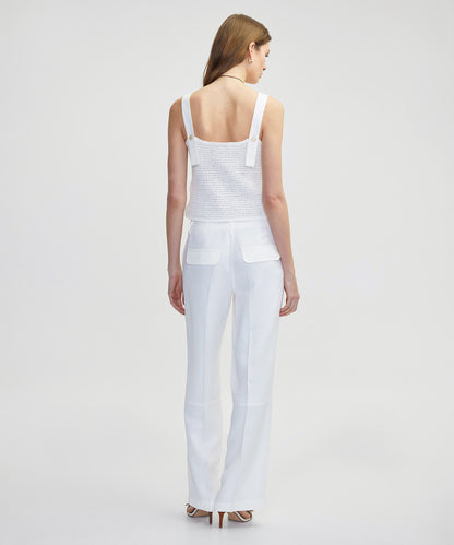 Keten Karışımlı Straight Fit Pantolon