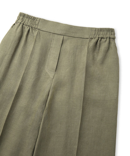 Elastik Bel Keten Pantolon