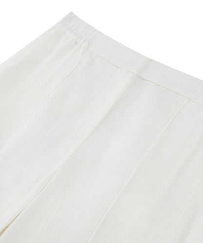 Straight Fit Keten Pantolon