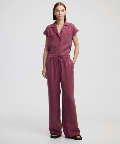 Elastik Bel Wide Leg Pantolon