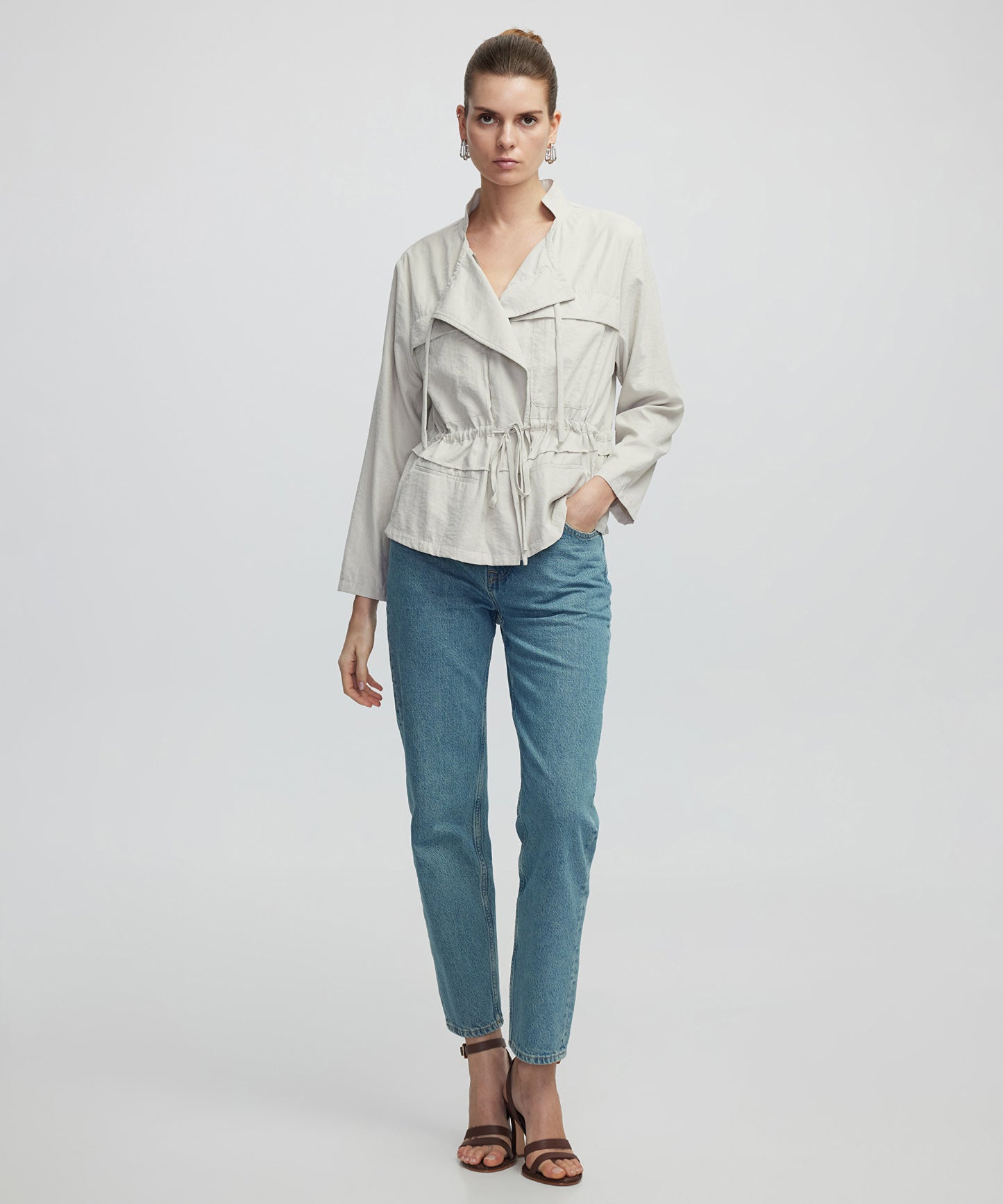 Ayarlanabilir Bel Astarsız Ceket