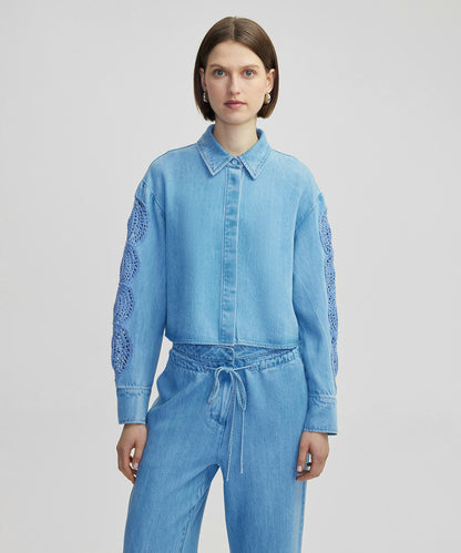 Aplikeli Denim Ceket