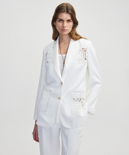 Kroşe Aplikeli Blazer