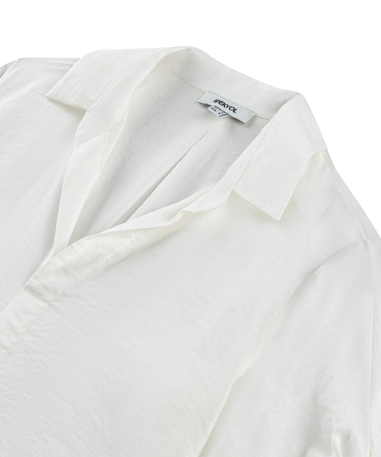 Burgulu Gömlek Yaka Bluz