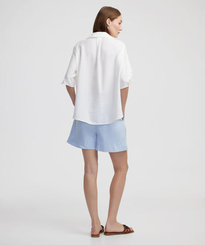 Burgulu Gömlek Yaka Bluz